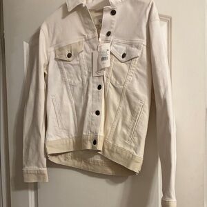 NWT Rails Off-White Two-tone Denim Jacket - S